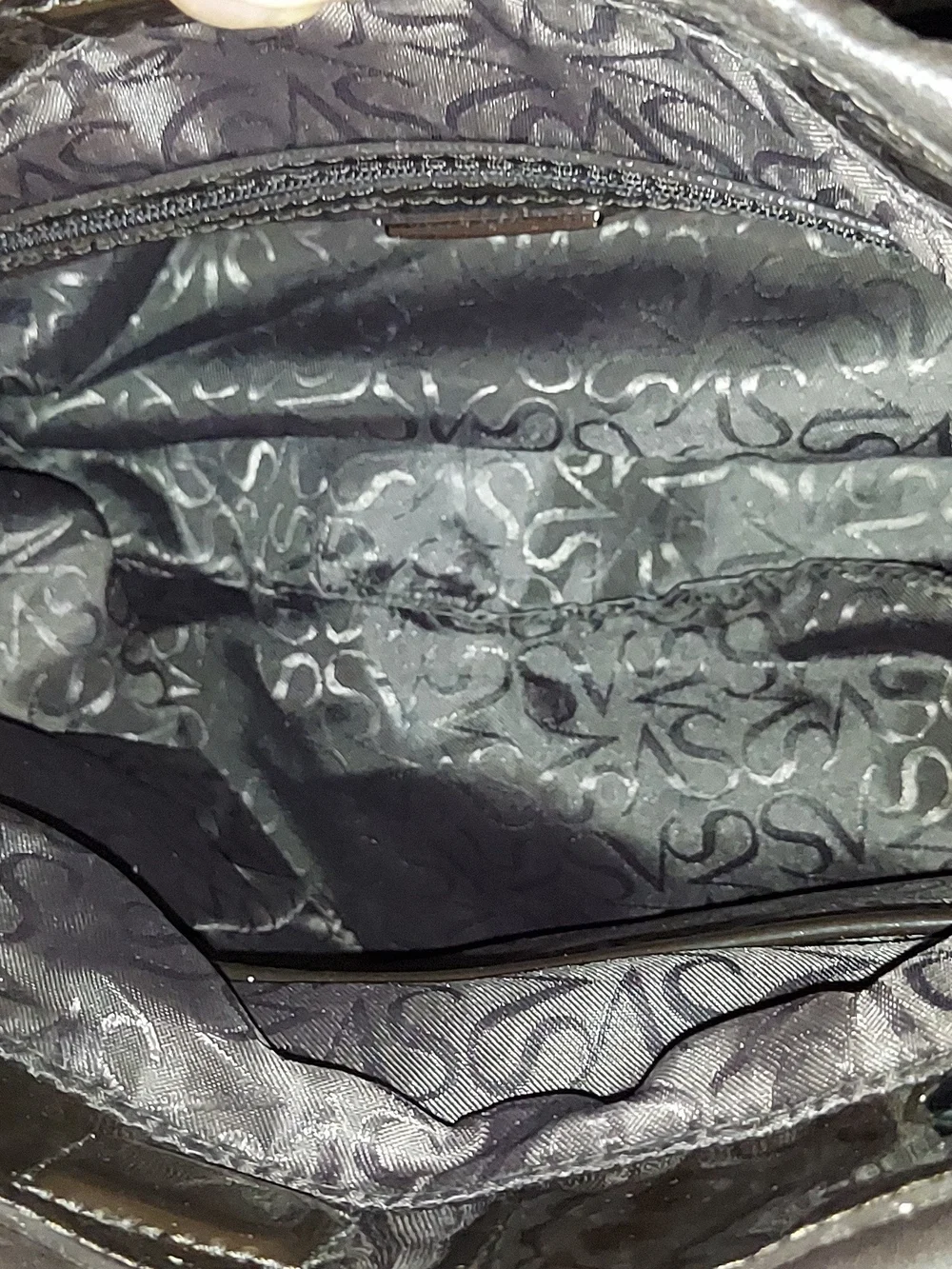 Simply Vera Vera Wang Black Satchel with Patent Handles